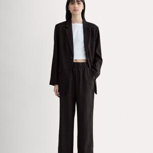 NWT Classic Everlane Women's Linen Easy Pant in Black, Size Extra Small